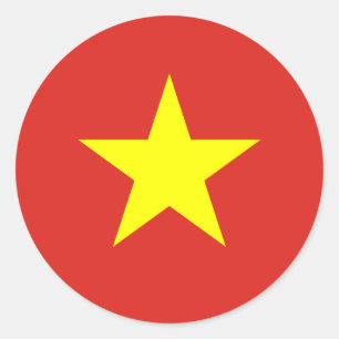 Vietnamese Flag, Flag of Vietnam Classic Round Sticker