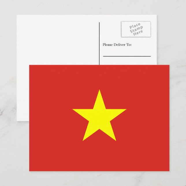 Vietnamese Flag, Flag of Vietnam Postcard (Front/Back)