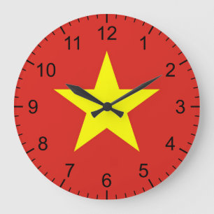 Vietnamese Flag Large Clock