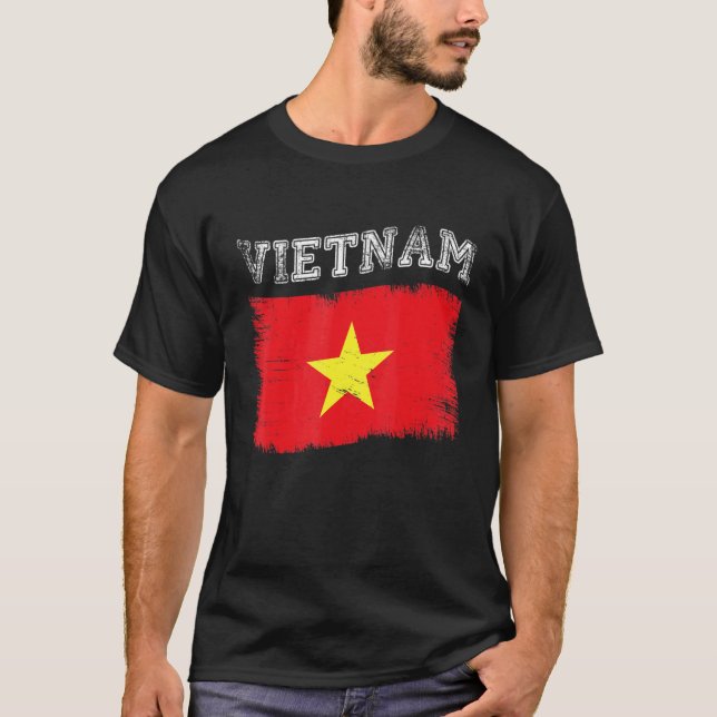 Vietnamese Flag Tourist Holiday Destination Vietna T-Shirt (Front)