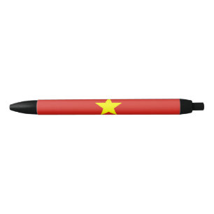 Vietnamese Flag (Vietnam) Black Ink Pen