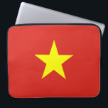 Vietnamese Flag (Vietnam) Laptop Sleeve<br><div class="desc">This design features the national flag of Vietnam (officially known as the Socialist Republic of Vietnam), which is a country in Southeast Asia. It is the easternmost country on the Indochinese Peninsula. Vietnam has land borders with China to the north; and Laos and Cambodia to the west. Vietnam also has...</div>