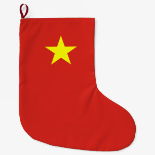 Vietnamese Flag (Vietnam) Large Christmas Stocking