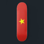Vietnamese Flag (Vietnam) Skateboard<br><div class="desc">This design features the national flag of Vietnam (officially known as the Socialist Republic of Vietnam), which is a country in Southeast Asia. It is the easternmost country on the Indochinese Peninsula. Vietnam has land borders with China to the north; and Laos and Cambodia to the west. Vietnam also has...</div>