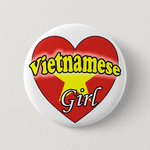 Vietnamese Girl 6 Cm Round Badge