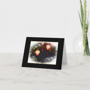 Vietnamese Lantern Folded Notecard