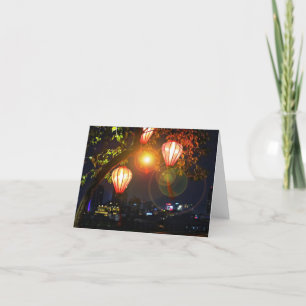 Vietnamese Lantern Folded Notecard