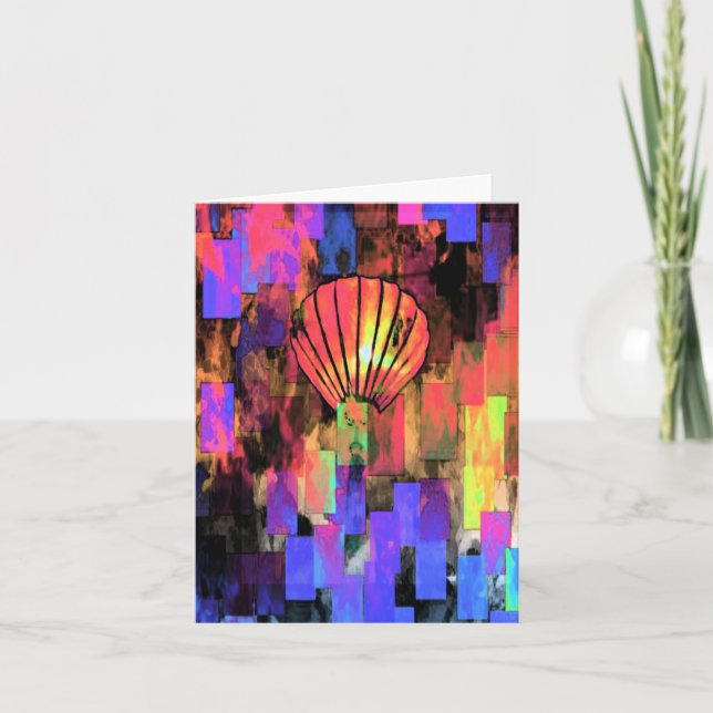 Vietnamese Lantern Folded Thank You Card (Front)