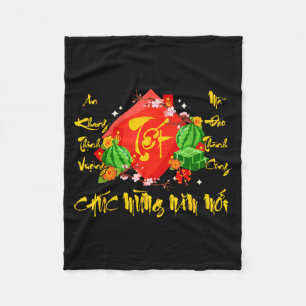 Vietnamese Lunar New Year 2026 Tet Viet Chuc Mung  Fleece Blanket