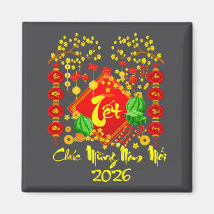 Vietnamese Lunar New Year 2026 Tet Viet Chuc Mung  Magnet