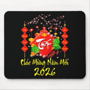 Vietnamese Lunar New Year 2026 Tet Viet Chuc Mung Mouse Mat
