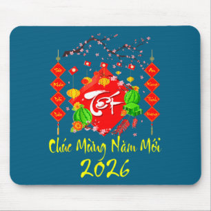 Vietnamese Lunar New Year 2026 Tet Viet Chuc Mung Mouse Mat