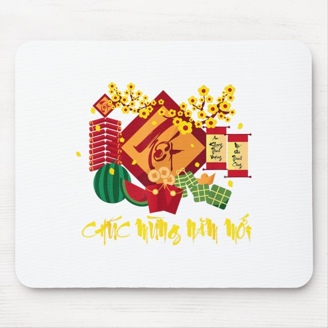 Vietnamese Lunar New Year 2026 Tet Viet Chuc Mung  Mouse Mat (Front)