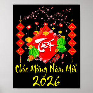 Vietnamese Lunar New Year 2026 Tet Viet Chuc Mung Poster