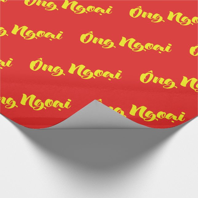 Vietnamese (Maternal) Grandfather - Ông Ngoại Wrapping Paper (Corner)