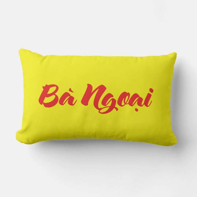 Vietnamese (Maternal) Grandmother - Bà Ngoại Lumbar Cushion (Front)