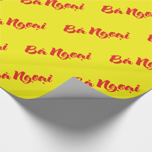 Vietnamese (Maternal) Grandmother - Bà Ngoại Wrapping Paper (Corner)