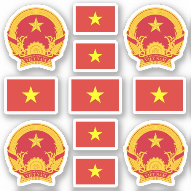 Vietnamese national symbols /coat of arms and flag (Front)