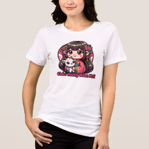 Vietnamese New Year Girl & Goat Tri-Blend Shirt