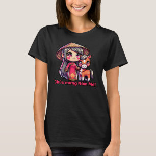 Vietnamese New Year Girl & Snake T-Shirt