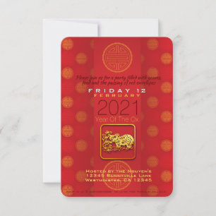 Vietnamese New Year OX 2021 Party Invitation