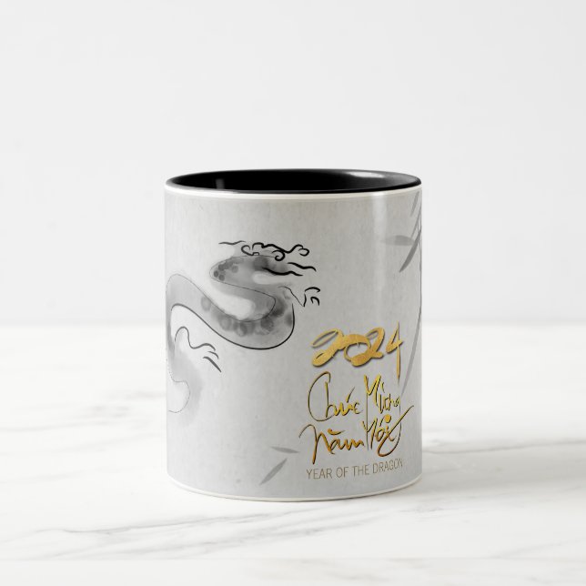 Vietnamese Original Dragon Year 2024 2TM2 Two-Tone Coffee Mug (Center)