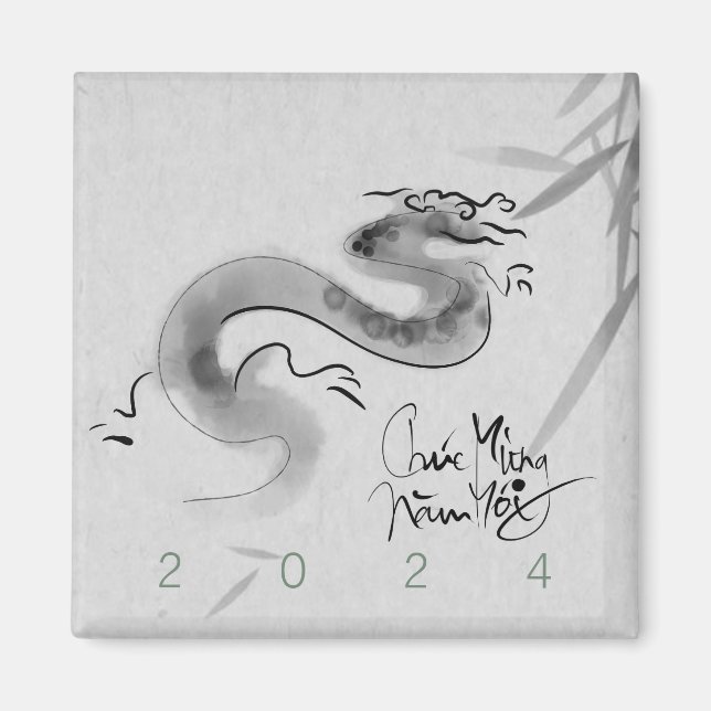 Vietnamese Original Dragon Year 2024 SqM Magnet (Front)