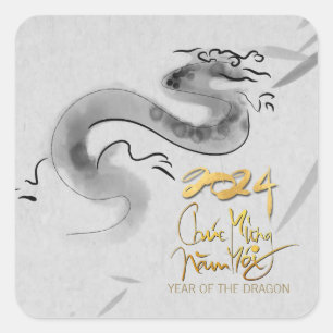 Vietnamese Original Dragon Year 2024 SqS Square Sticker