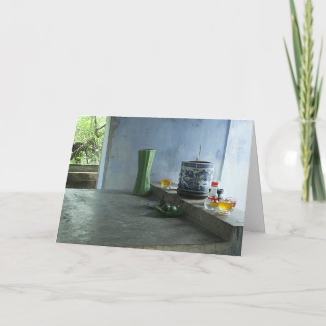 Vietnamese Pagoda Offerings Card (Front)