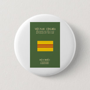 Vietnamese Passport - Flag of South Vietnam 6 Cm Round Badge