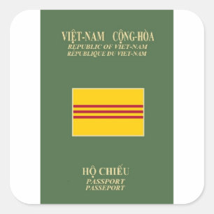 Vietnamese Passport - Flag of South Vietnam Square Sticker