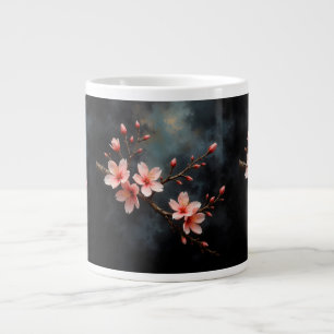 Vietnamese Peach Blossom Art Large Coffee Mug