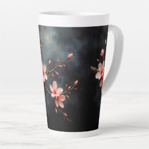 Vietnamese Peach Blossom Art Latte Mug
