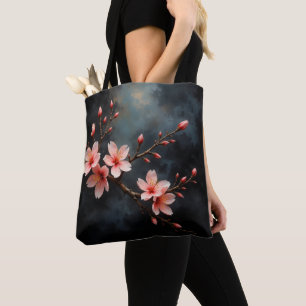 Vietnamese Peach Blossom Art Tote Bag