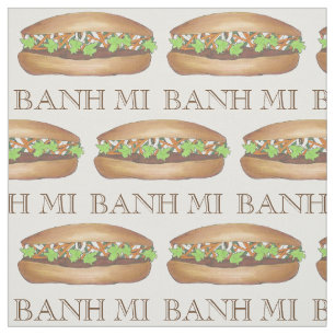 Vietnamese Pork Banh Mi Sandwich Food Foodie Fabric