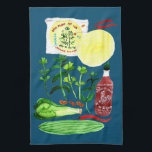 Vietnamese Rice Paper Rolls Recipe Watercolor Tea Towel<br><div class="desc">This is one of my favourite meals to prepare,  so I painted the recipe for you! 

Customise with your own text or leave it off. 

Check my shop for more matching items!</div>