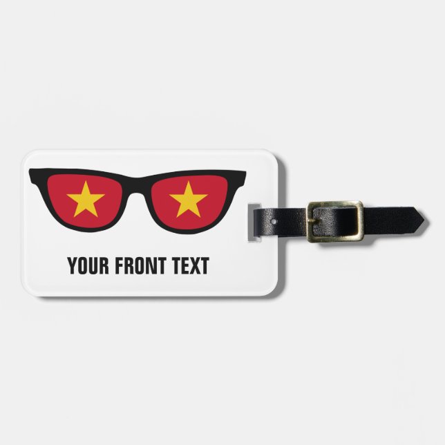 Vietnamese Shades custom luggage tag (Front Horizontal)