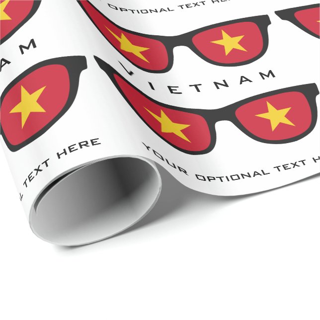 Vietnamese Shades custom text & colour gift wrap (Roll Corner)