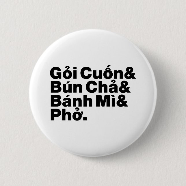 Vietnamese Street Food 6 Cm Round Badge (Front)