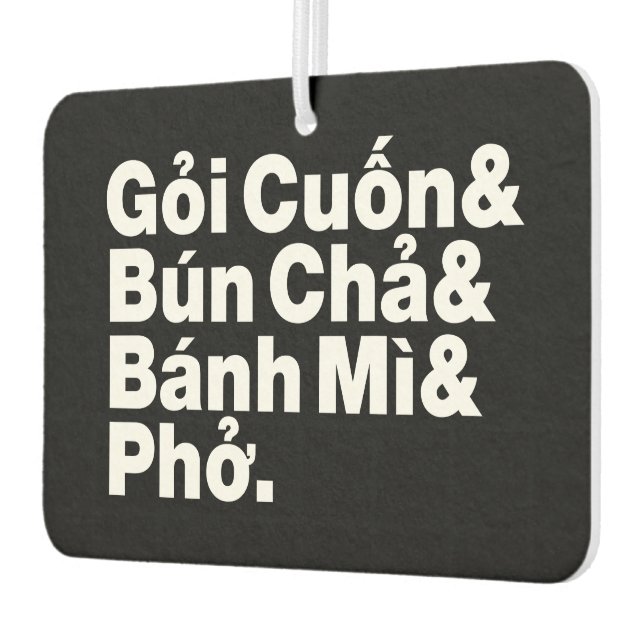 Vietnamese Street Food Car Air Freshener (Left)