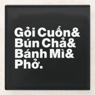 Vietnamese Street Food Glass Coaster