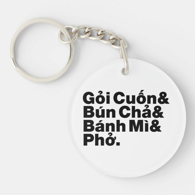 Vietnamese Street Food Key Ring (Front)
