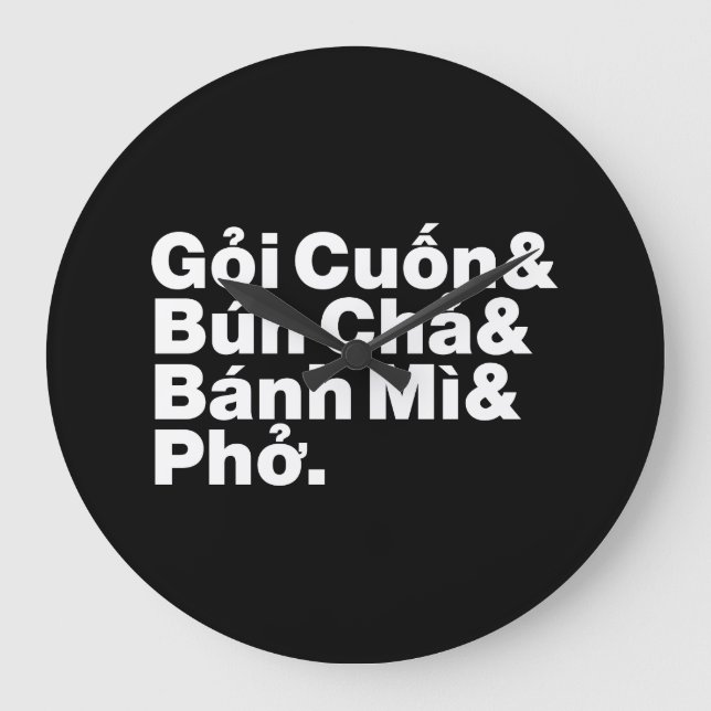 Vietnamese Street Food Large Clock (Front)