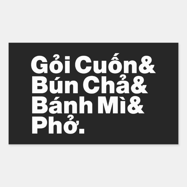 Vietnamese Street Food Rectangular Sticker (Front)