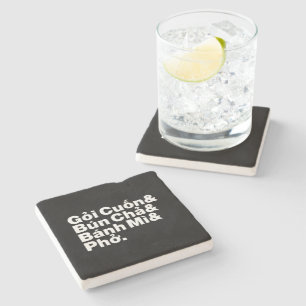 Vietnamese Street Food Stone Coaster