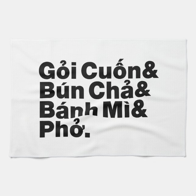 Vietnamese Street Food Tea Towel (Horizontal)