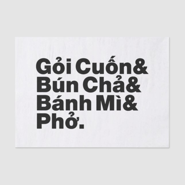 Vietnamese Street Food Tissue Paper (Front)