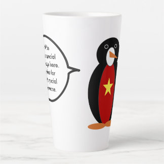 Vietnamese Talking Ms. Penguin Personalised Latte Mug