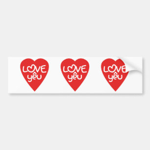 Vietnamese Valentine ♥ Love Yêu ♥ Asian Wordp Bumper Sticker