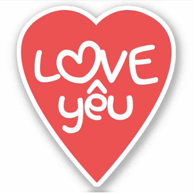 Vietnamese Valentine ♥ Love Yêu ♥ Asian Wordplay (Front)